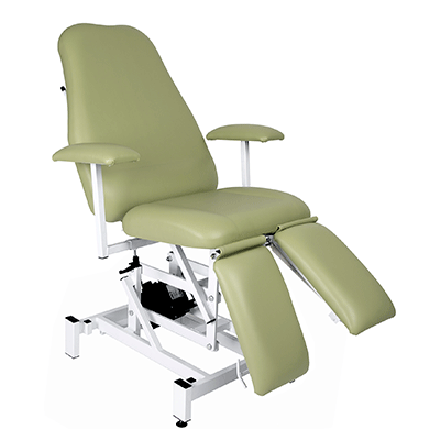 electic split leg treatment chair